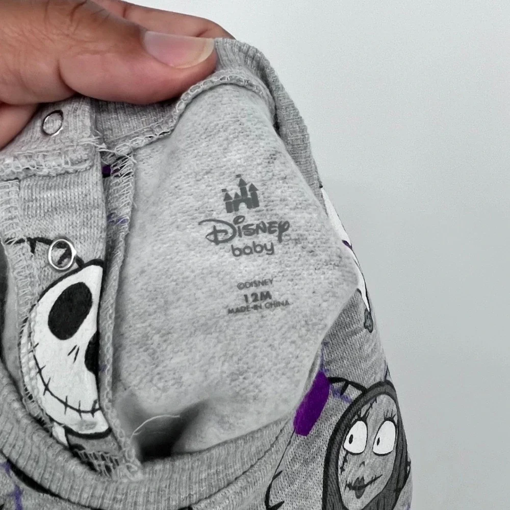 Disney Baby Nightmare Before Christmas Outfit Set Girls 12M Gray‎ Jack Sally NEW